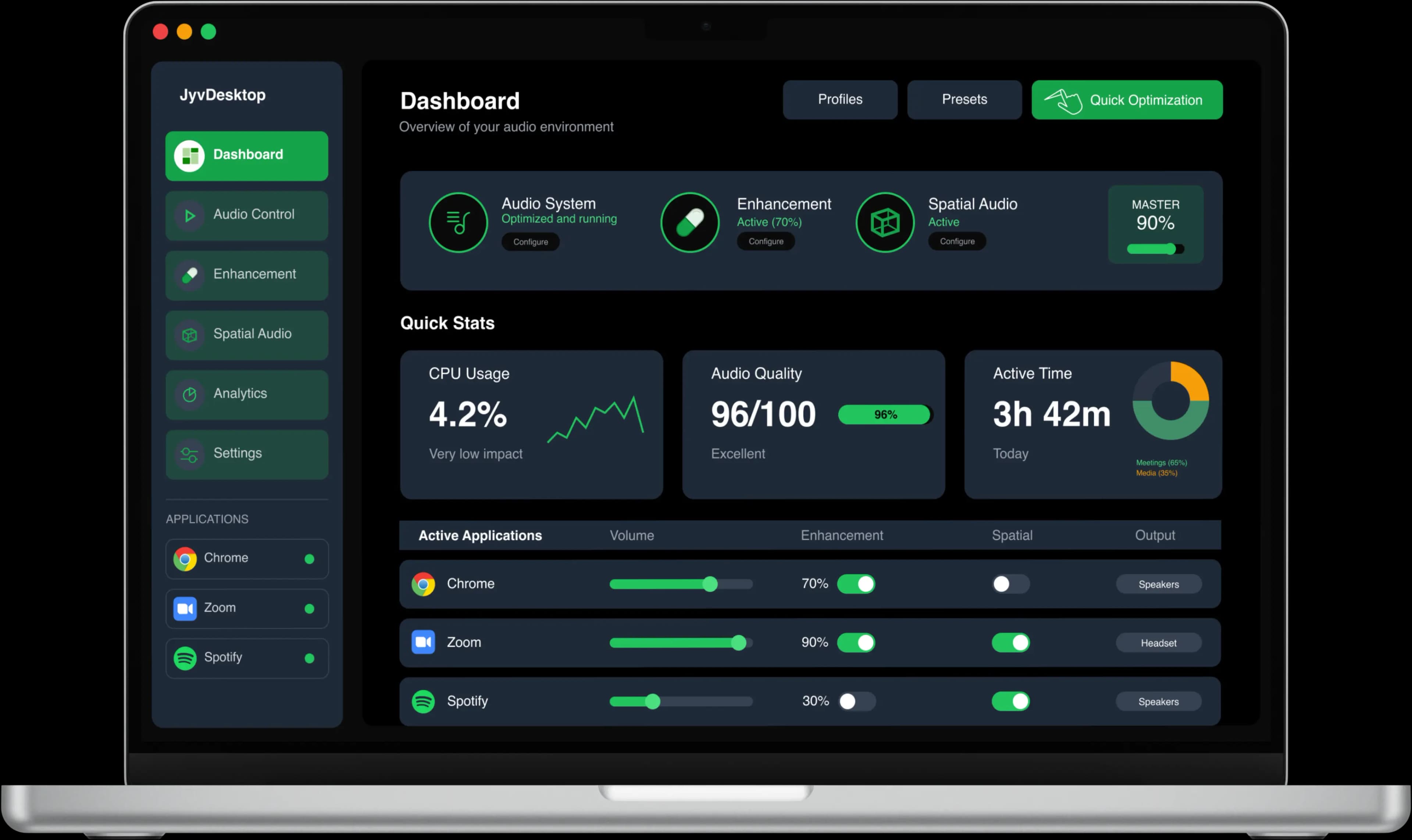 JyvDesktop interface