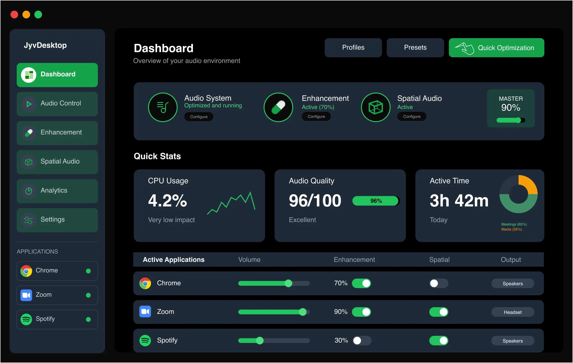 JyvDesktop App Interface